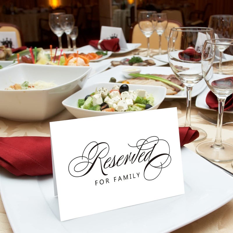 None/Brand Reserved Signs for Wedding, Parties, Receptions, Restaurant and Celebrations, Reserved Signs for Tables, Reserved Signs for Wedding Chairs, 10 Pack, 4 x 6 Inches. - Image 3